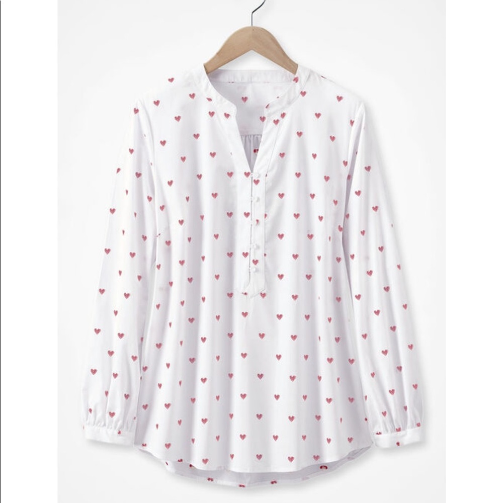 *So In Love Long-Sleeve Blouse Heart